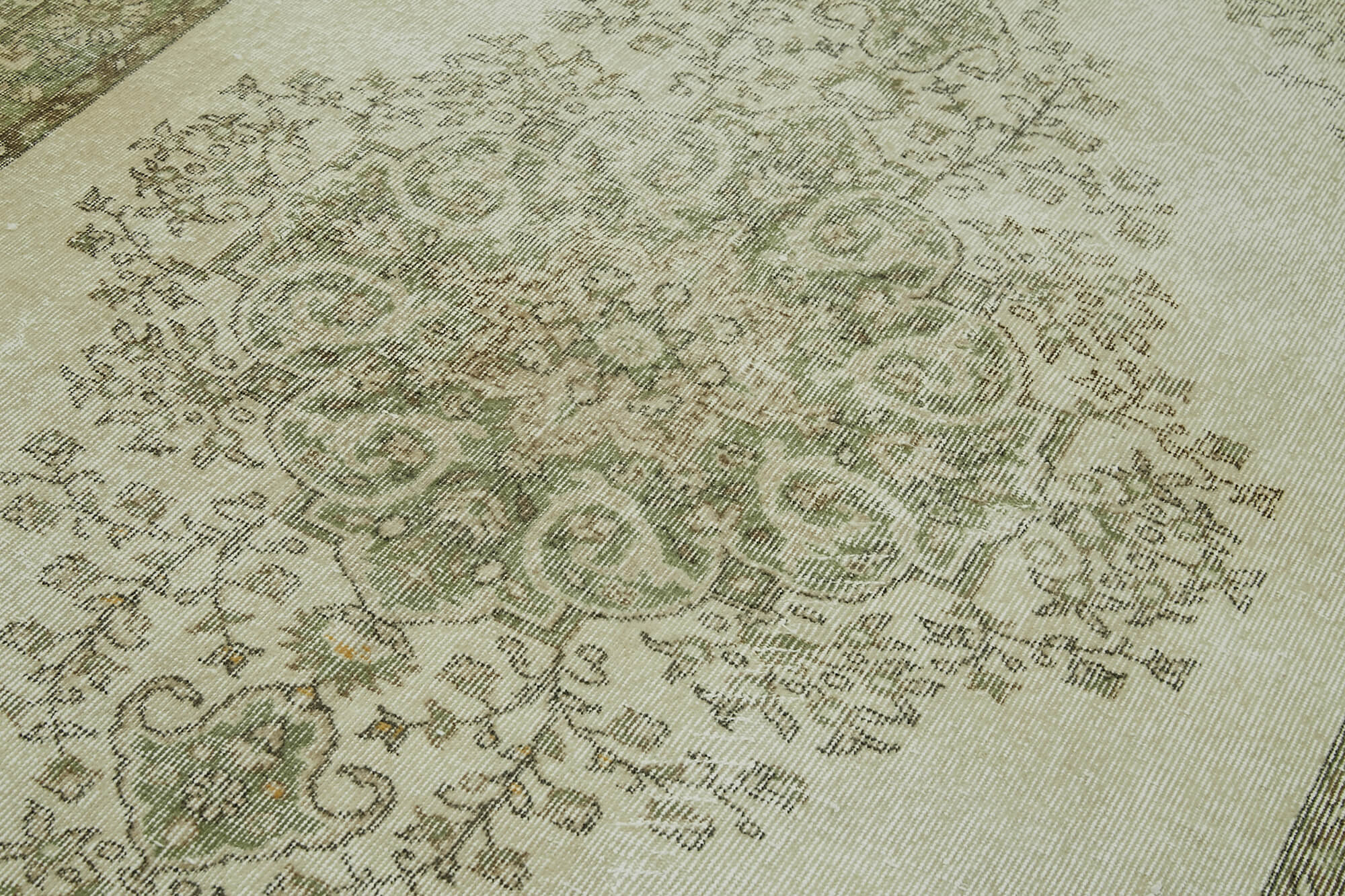 Handmade Wool Area Rug - Natural Wool Carpet, Living Room Carpet, Beige Vintage Rug