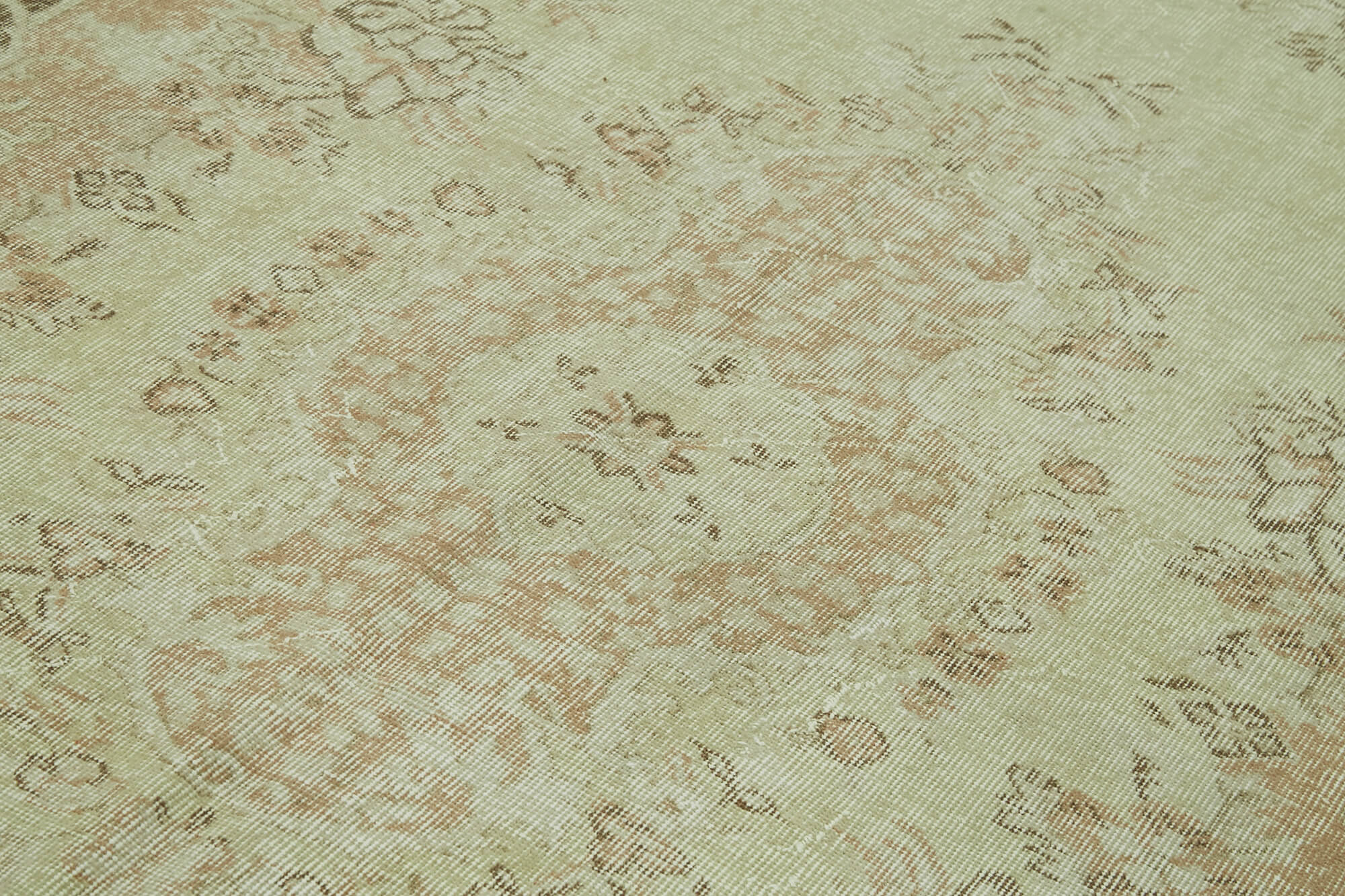 Handmade Wool Area Rug – Vintage Cotton Rug | Beige Turkish Wool Carpet 5'9''x9'1''