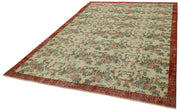 Handmade Wool Area Rug – Vintage Cotton Rug, Beige Wool, 6'5''x10'1'' Classic Style