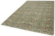Handmade Wool Area Rug – Vintage Cotton Rug 6'1''x9'4'' Beige Eskiteme Style