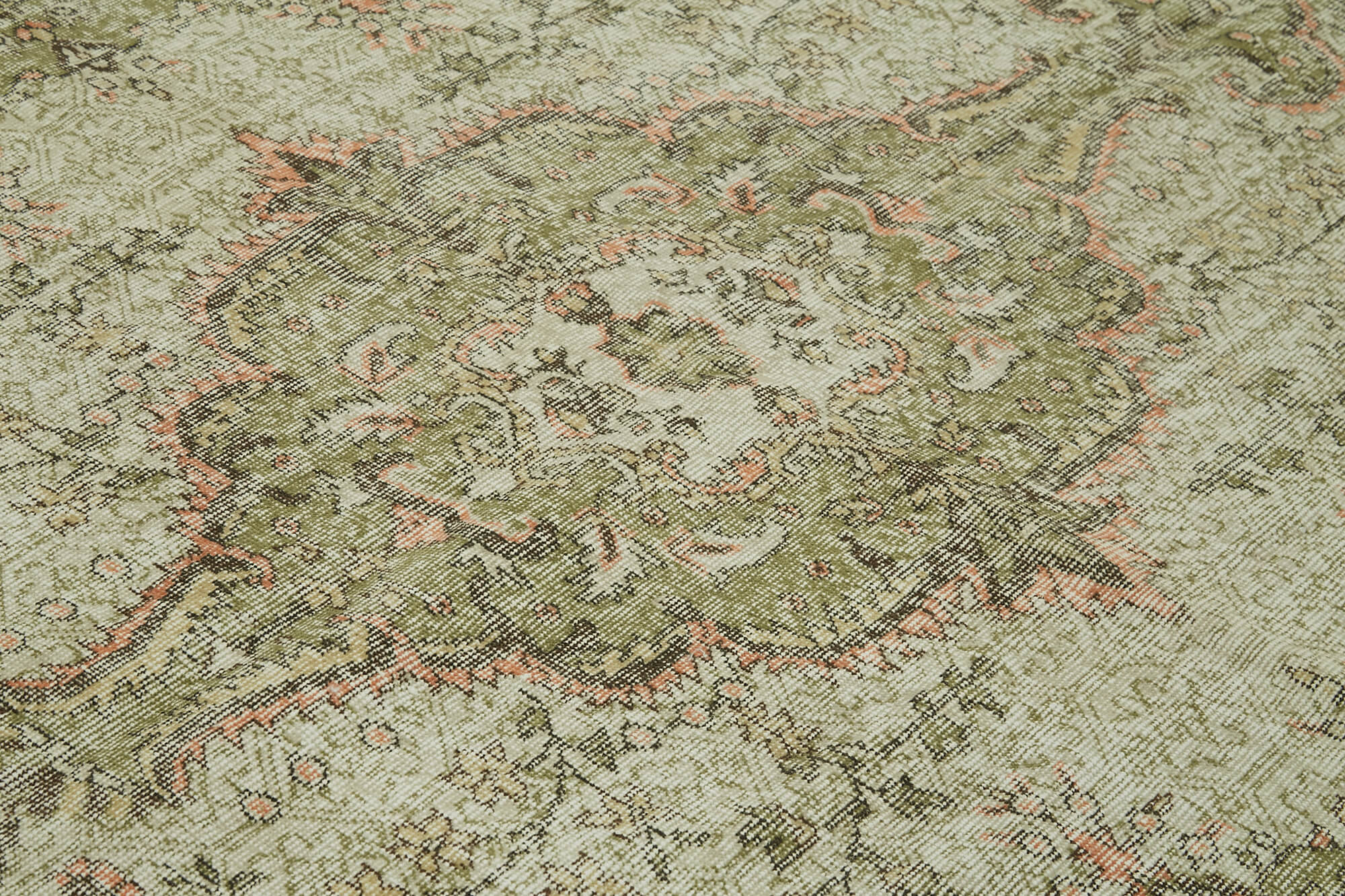 Handmade Wool Area Rug – Vintage Cotton Rug | Beige Traditional Hand Knotted Rug 6'3''x9'8''