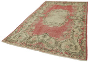 Vintage Handmade Area Rug – Beige Wool Rug, Hand Woven Cotton Wool Carpet 5'10'' x 10'4''