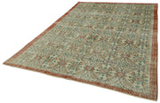 Handmade Wool Area Rug – Vintage Cotton Rug 6'6'' x 9'9'' | Beige Wool Carpet