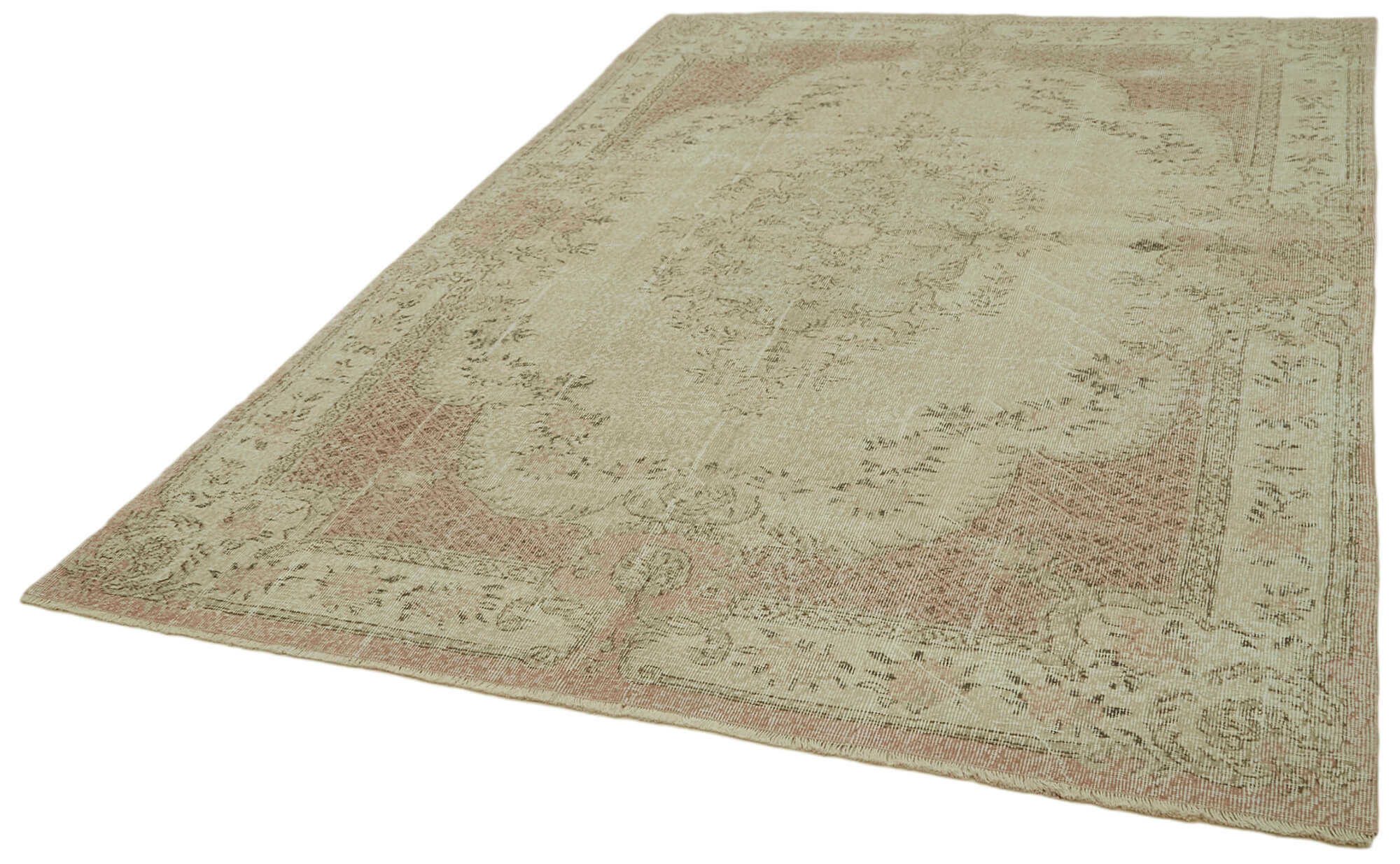 Handmade Wool Area Rug | Traditional Hand Knotted Vintage Cotton Rug 6'9''x9'6''