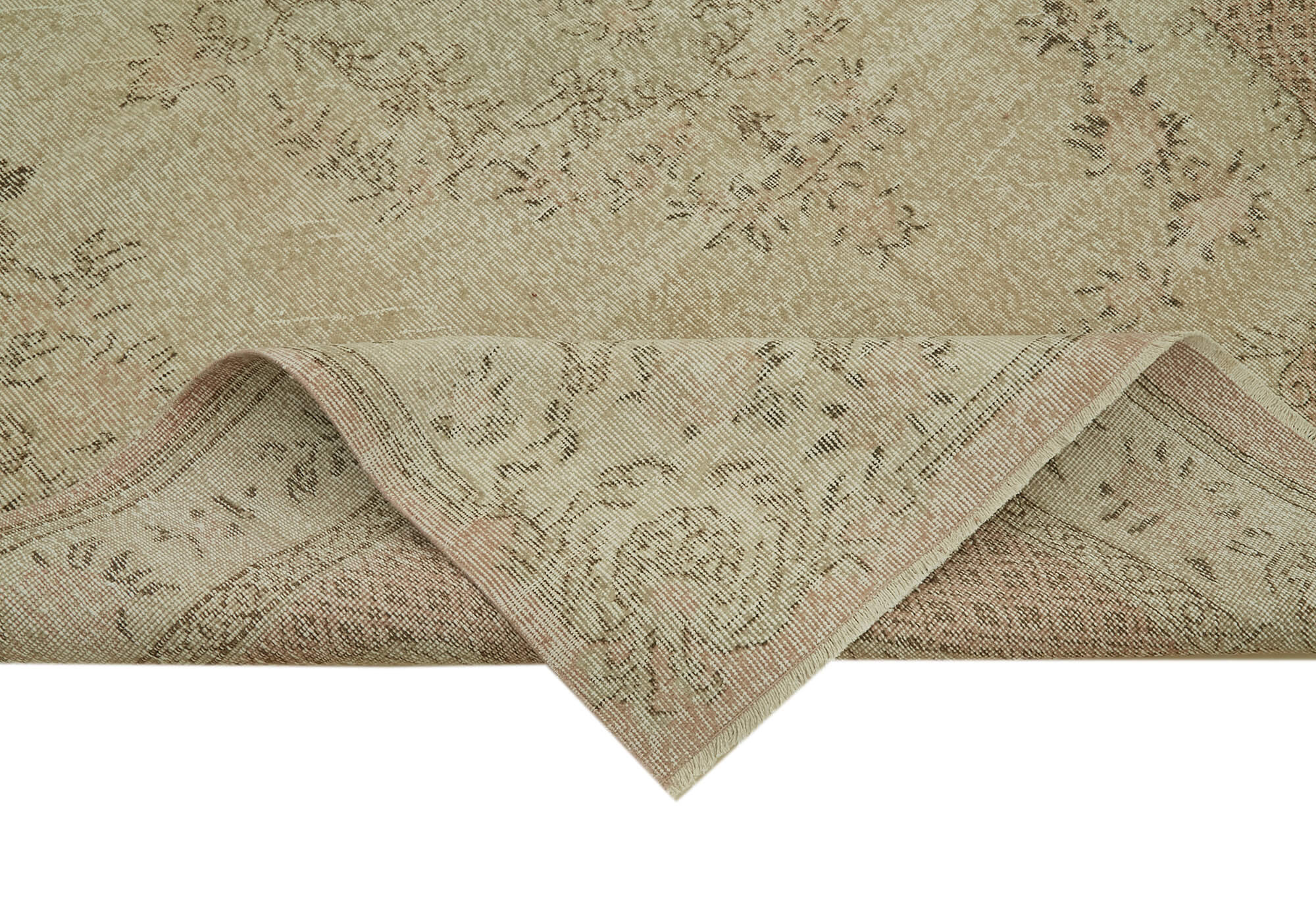 Handmade Wool Area Rug | Traditional Hand Knotted Vintage Cotton Rug 6'9''x9'6''