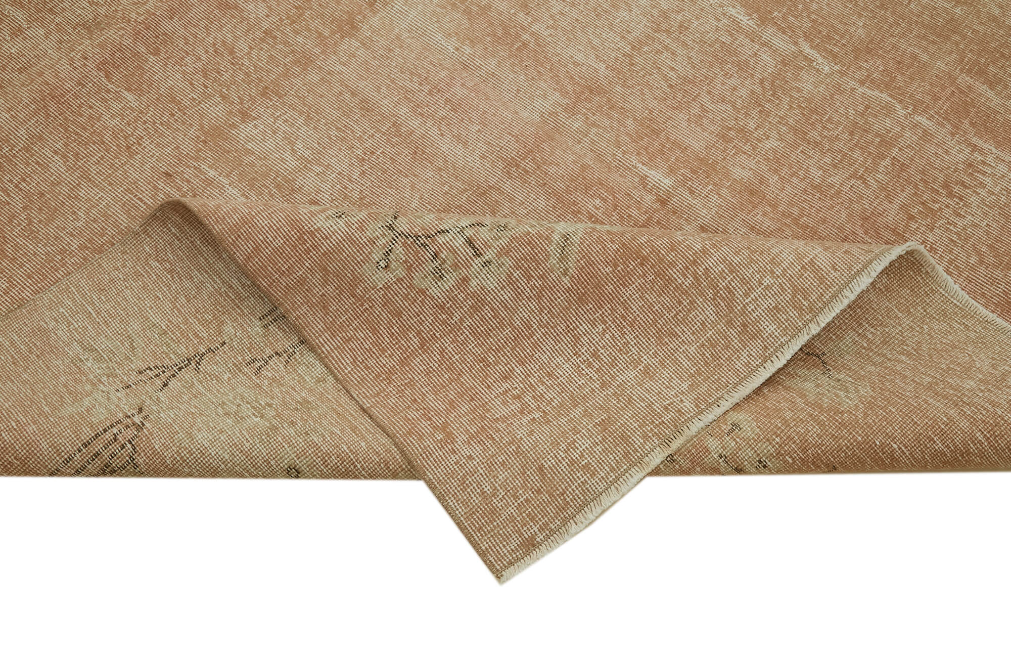 Handmade Wool Area Rug - Vintage Cotton Rug 6'9''x9'11'' Red Hand Woven Carpet