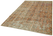 Handmade Wool Area Rug – Vintage Cotton Rug | Turkish Hand Knotted Beige Wool Carpet 5'8'' x 8'7''