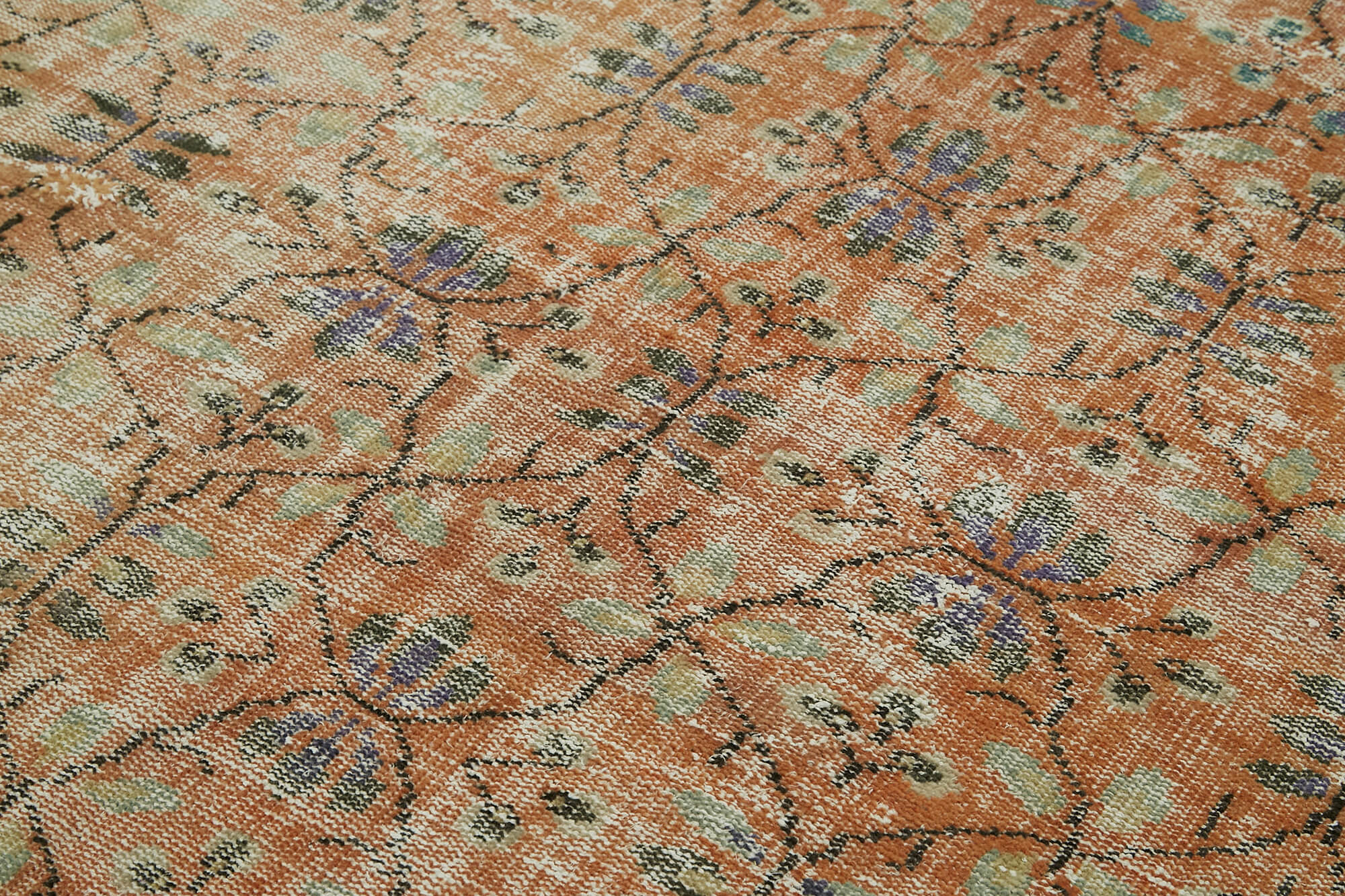 Handmade Wool Area Rug – Vintage Cotton Rug | Turkish Hand Knotted Beige Wool Carpet 5'8'' x 8'7''