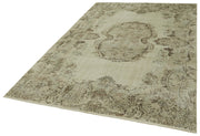 Handmade Wool Area Rug – Vintage Cotton Rug 5'7''x8'8'' Beige Turkish Wool
