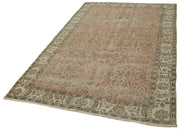 Handmade Wool Area Rug – Vintage Cotton Rug Beige 4'11'' x 8'4'' Classic Decor