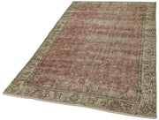 Handmade Wool Area Rug – Vintage Cotton Rug Beige 4'7" x 8'0" Classic Carpet
