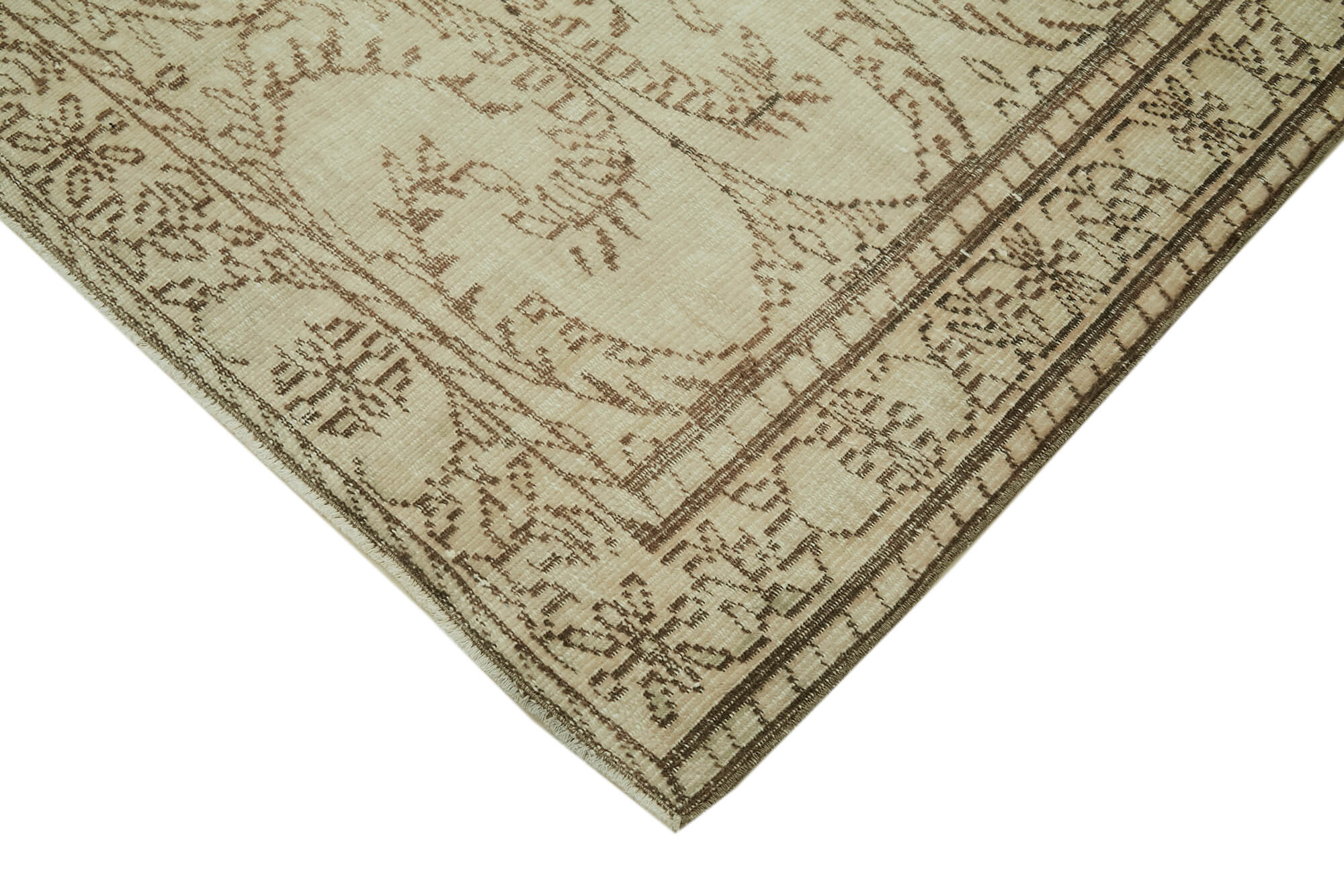 Handmade Wool Area Rug – Vintage Cotton Rug With Durable Cotton Weave 5'7''x8'11''
