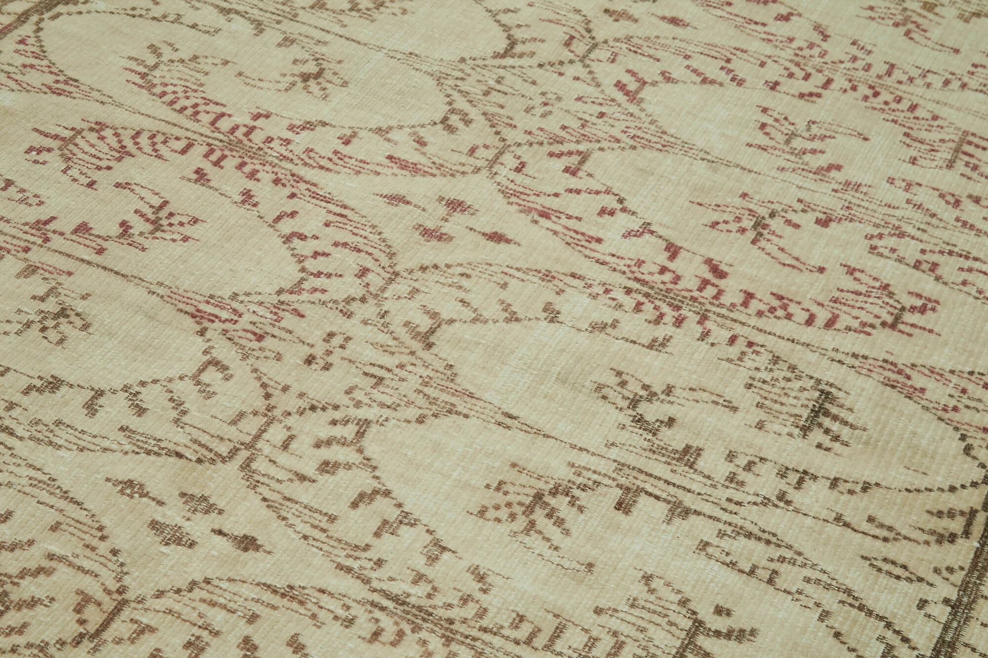 Handmade Wool Area Rug – Vintage Cotton Rug With Durable Cotton Weave 5'7''x8'11''