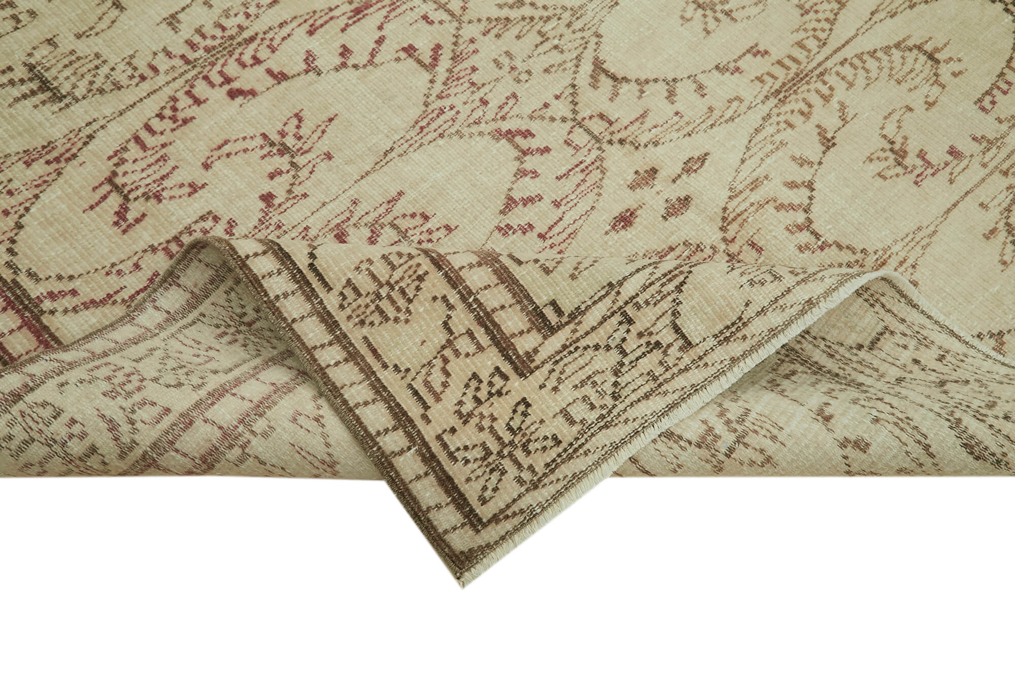 Handmade Wool Area Rug – Vintage Cotton Rug With Durable Cotton Weave 5'7''x8'11''