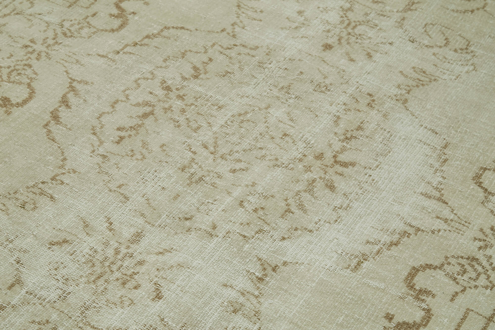 Vintage Wool Area Rug | Handmade Cotton Rug - Turkish Hand Knotted Beige Carpet 5'6''x8'11''