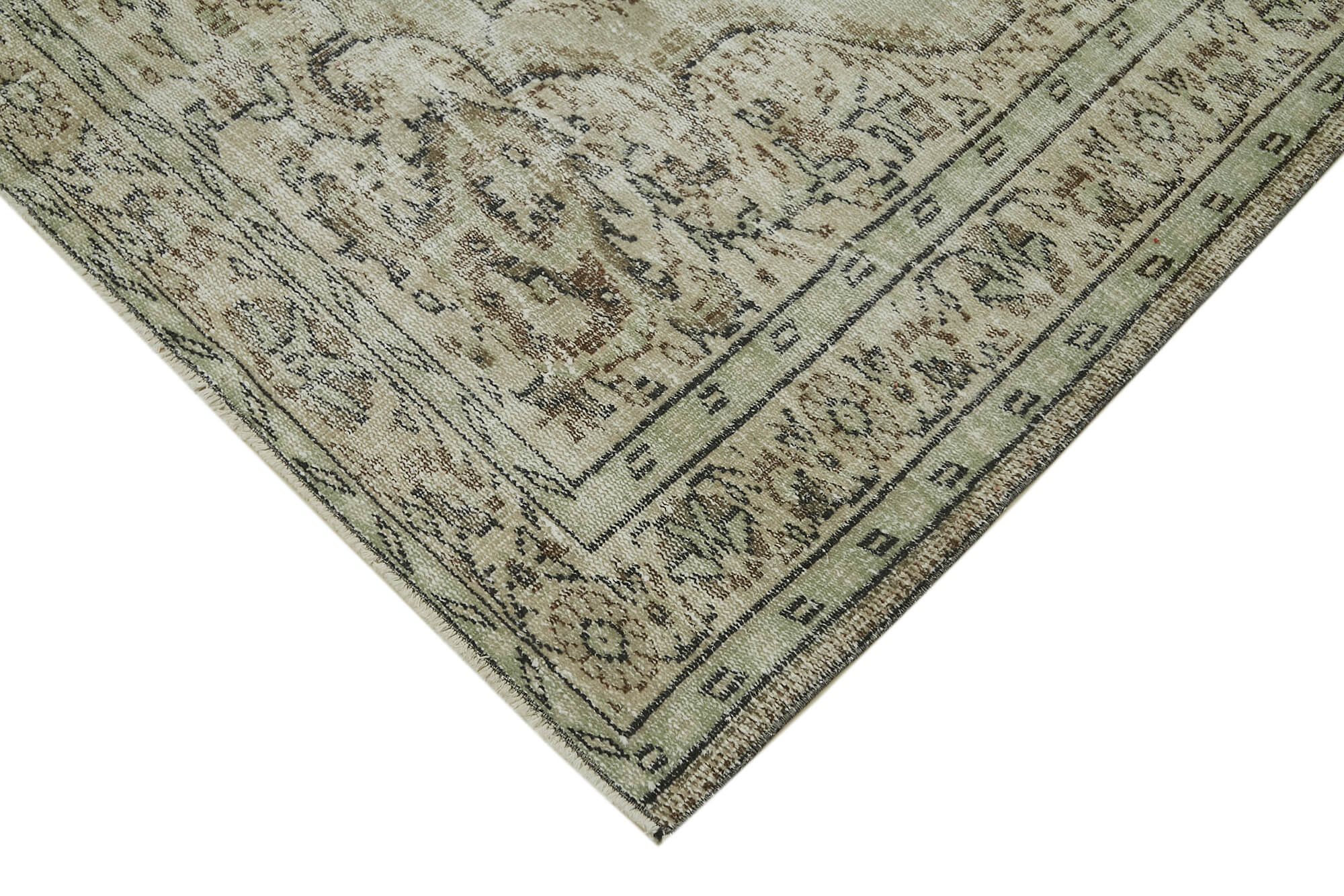 Handmade Wool Area Rug – Vintage Cotton Rug Beige 5'11''x9'4'' Durable Soft Carpet