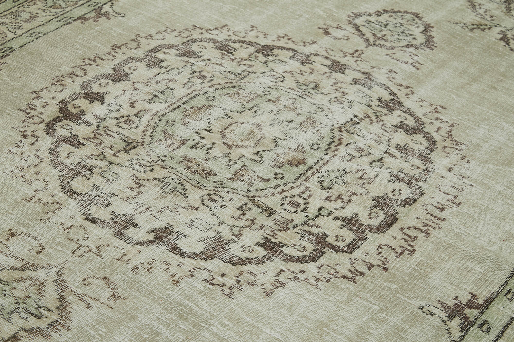 Handmade Wool Area Rug – Vintage Cotton Rug Beige 5'11''x9'4'' Durable Soft Carpet