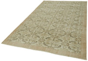 Handmade Wool Area Rug – Vintage Cotton Rug | Beige Area Carpet 5'7''x8'9''