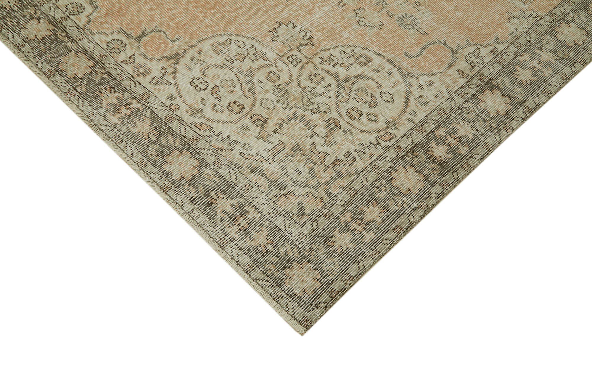Handmade Wool Area Rug – Vintage Cotton Rug Beige 6'4'' x 10'8'' Durable Soft Carpet