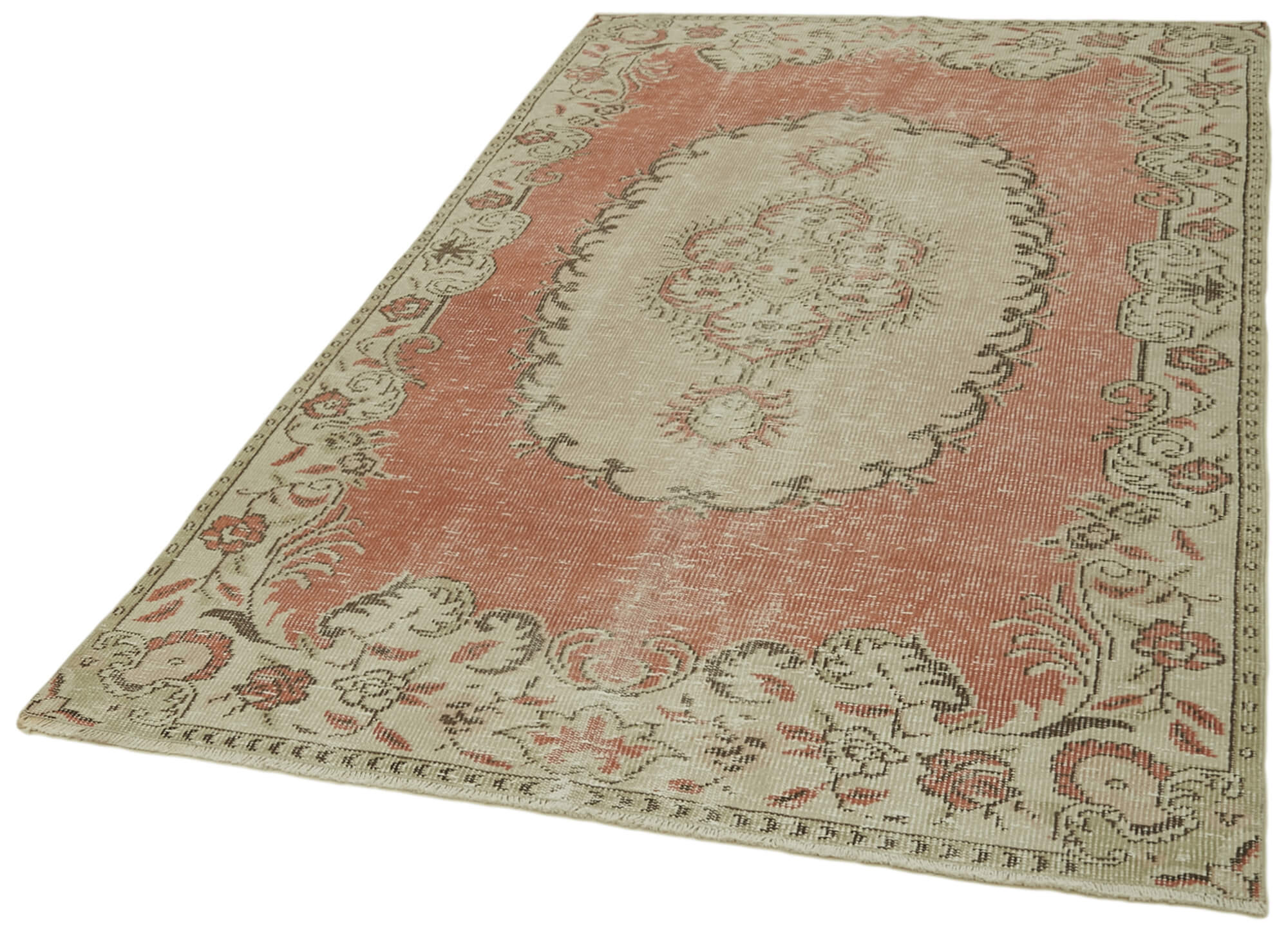 Handmade Area Rug - Vintage Cotton Wool Beige Carpet | Soft Durable Natural Fiber