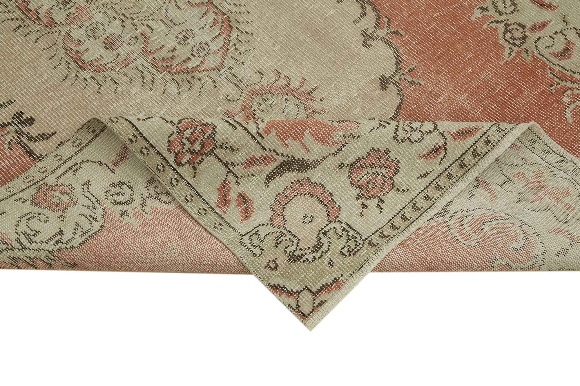 Handmade Area Rug - Vintage Cotton Wool Beige Carpet | Soft Durable Natural Fiber