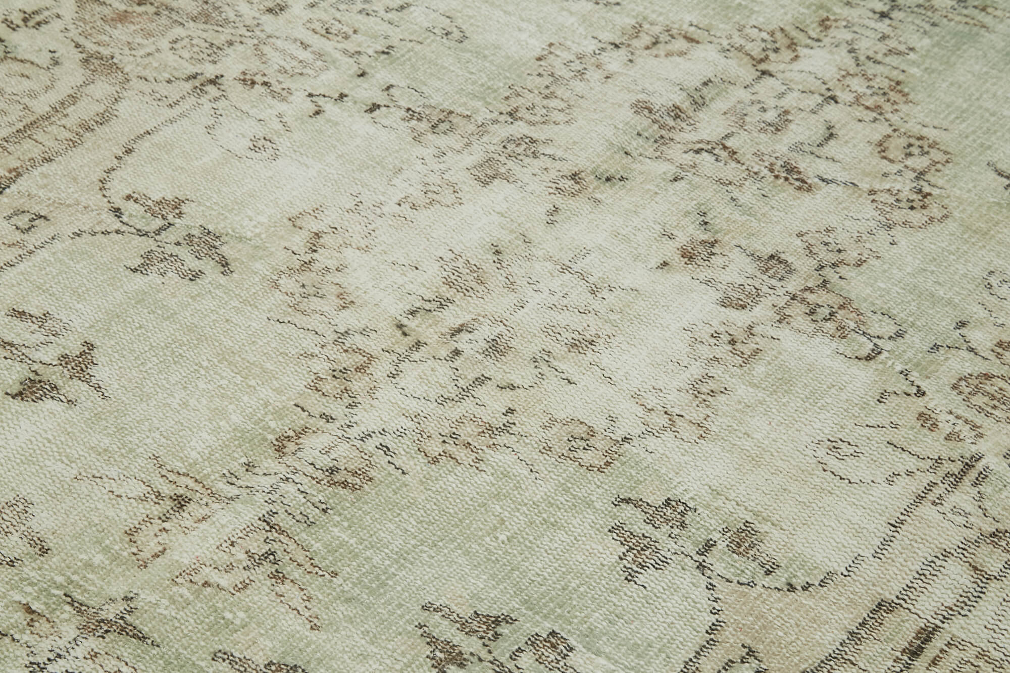 Vintage Wool Area Rug – Handmade Cotton Rug | Beige Vintage Carpet 5'5''x8'6''