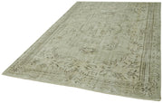 Handmade Wool Area Rug – Vintage Cotton Rug 5'11''x8'9'' | Neutral Beige Classic Carpet
