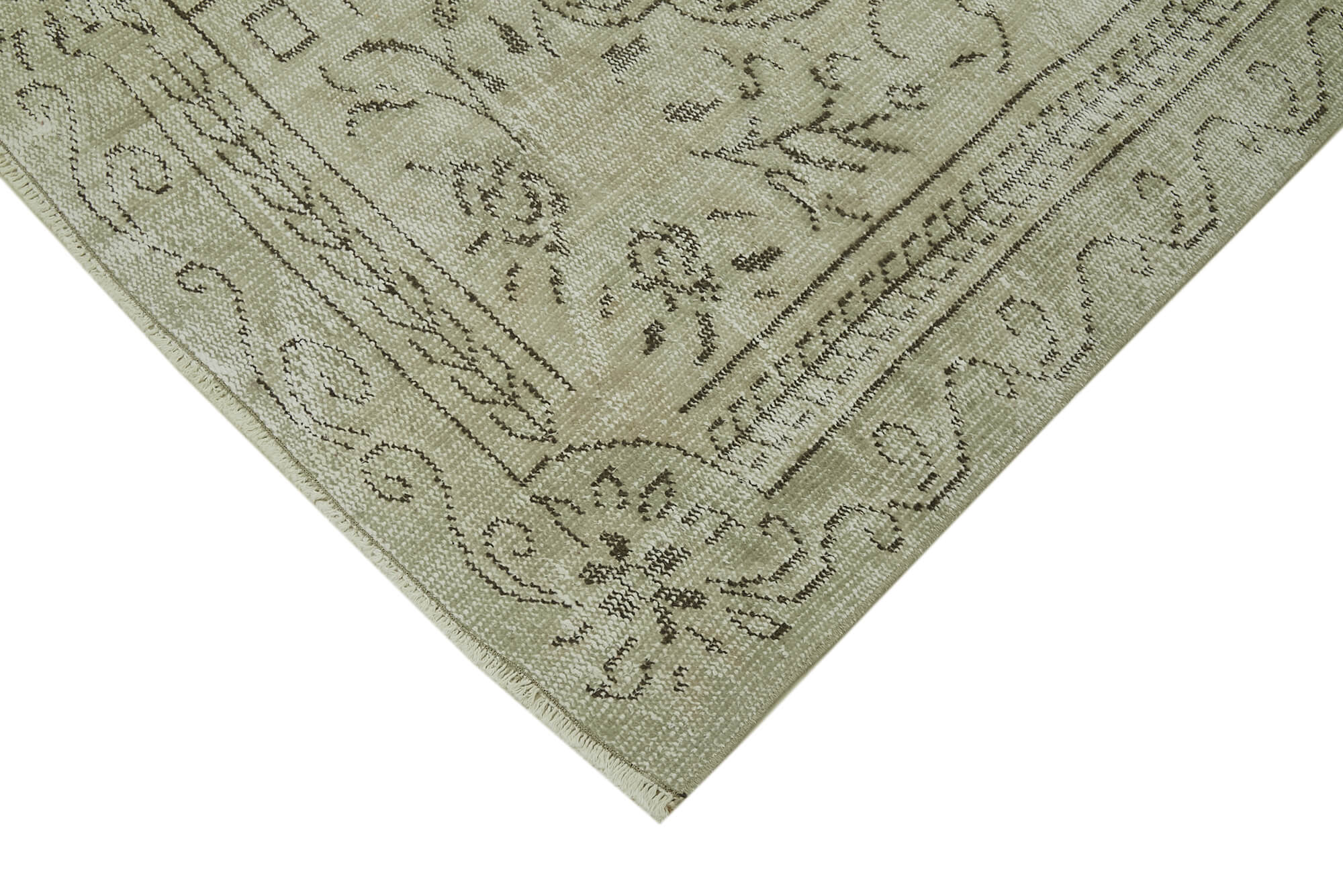 Handmade Wool Area Rug – Vintage Cotton Rug 5'11''x8'9'' | Neutral Beige Classic Carpet