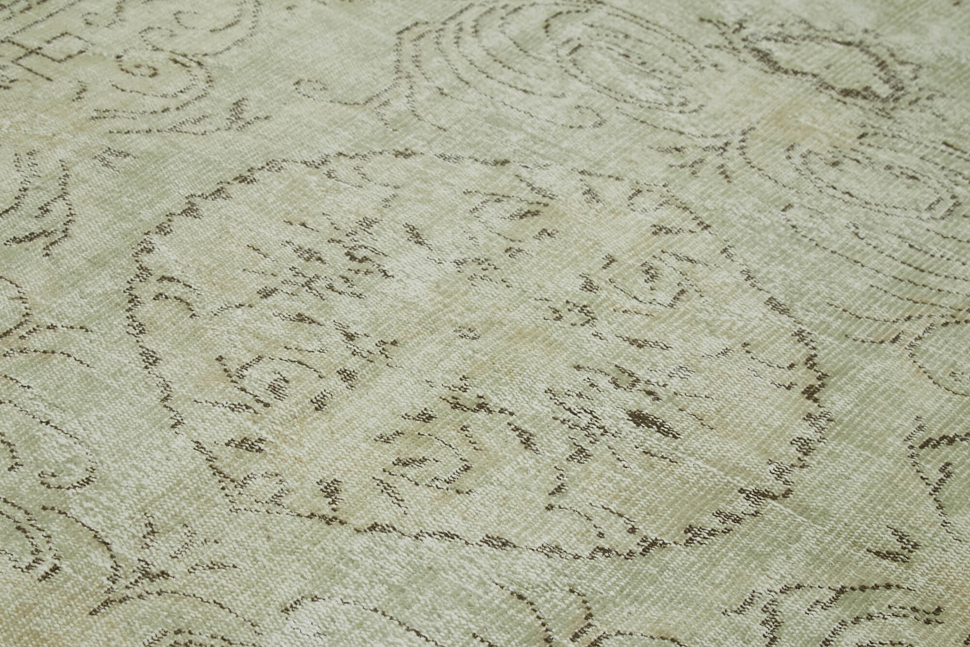 Handmade Wool Area Rug – Vintage Cotton Rug 5'11''x8'9'' | Neutral Beige Classic Carpet