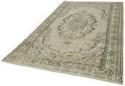 Handmade Wool Area Rug | Classic Vintage Carpet, Durable Cotton Rug 5'6''x9'3''