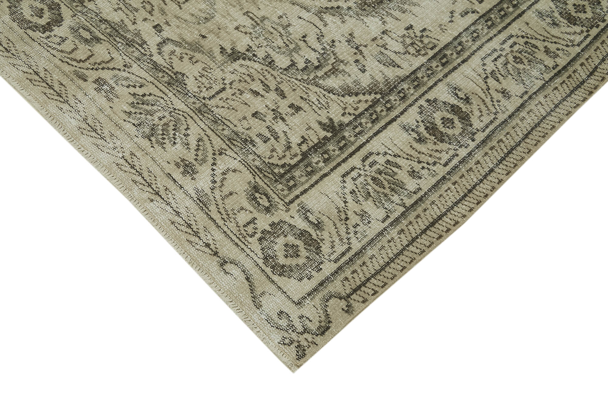 Handmade Wool Area Rug | Classic Vintage Carpet, Durable Cotton Rug 5'6''x9'3''