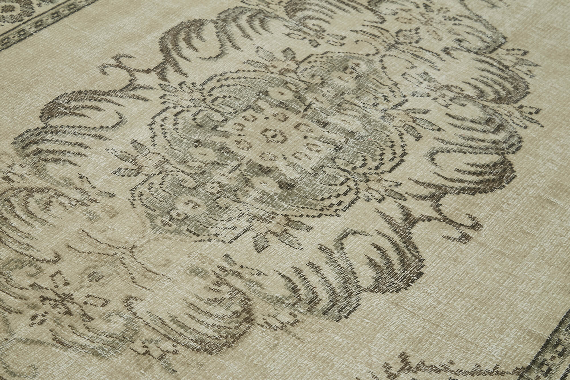 Handmade Wool Area Rug | Classic Vintage Carpet, Durable Cotton Rug 5'6''x9'3''