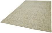 Handmade Wool Area Rug – Vintage Cotton Rug Beige 6'4''x9'7'' Durable Turkish Carpet