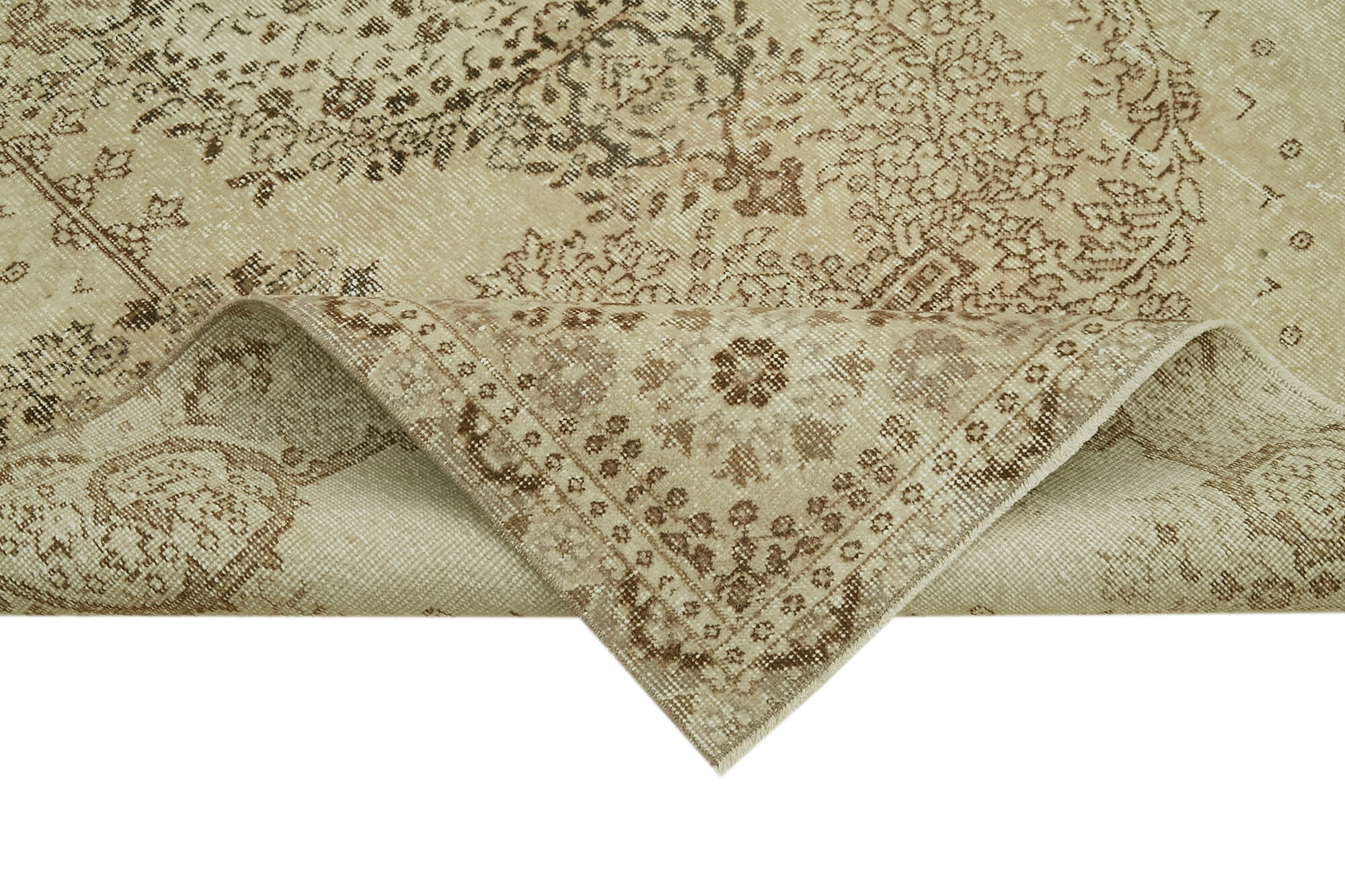 Handmade Wool Area Rug | Traditional Hand Knotted Turkish Wool Rug Beige