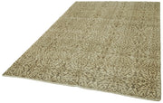 Handmade Wool Area Rug – Vintage Cotton Rug Beige Area Carpet 5'10''x8'10''