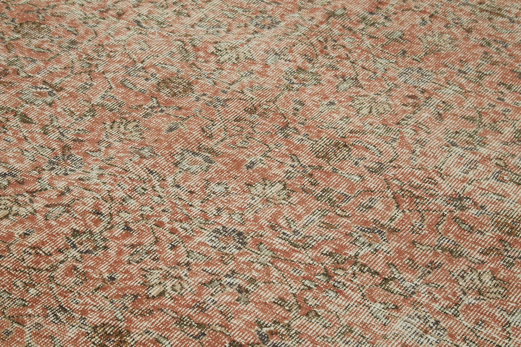 Handmade Vintage Area Rug – Beige Wool Rug, Durable Cotton Wool Carpet 6'1''x9'9''