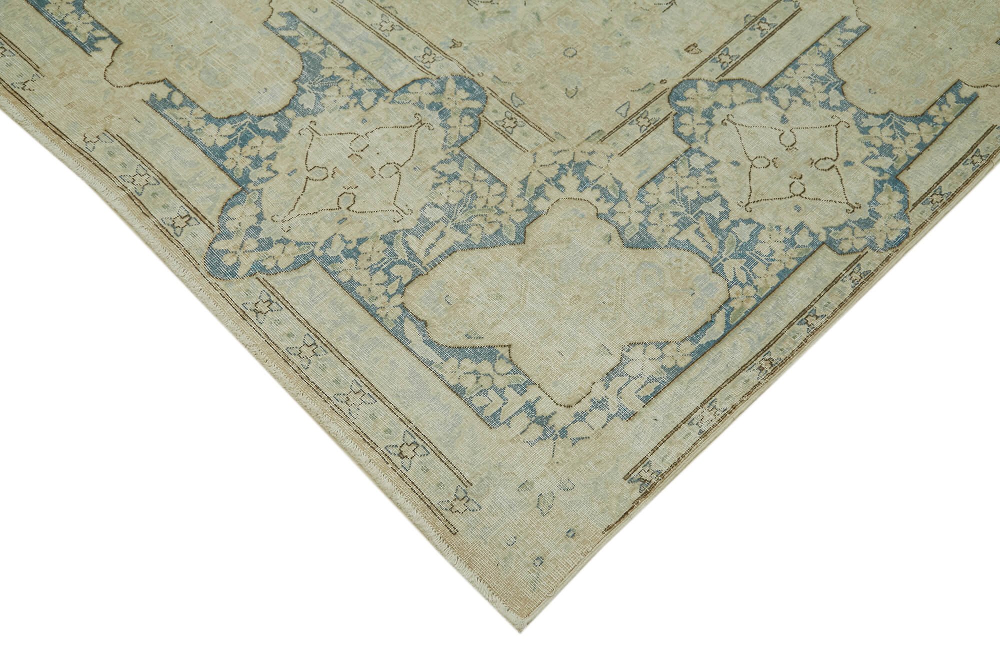 Vintage Wool Cotton Rug – Handmade Area Rug | Turkish Hand Knotted Carpet 9'4''x12'9''