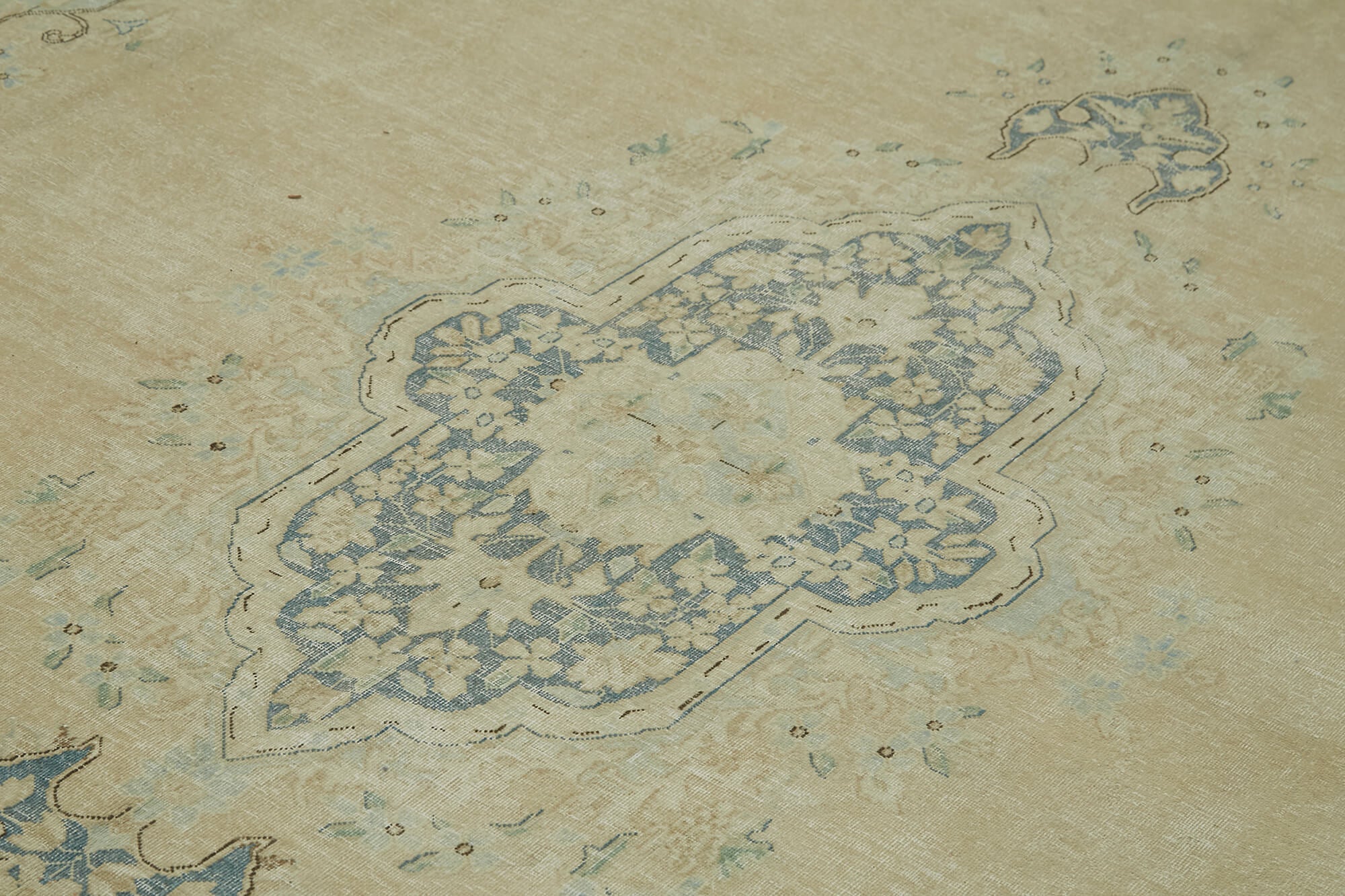 Vintage Wool Cotton Rug – Handmade Area Rug | Turkish Hand Knotted Carpet 9'4''x12'9''
