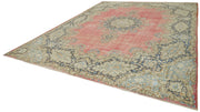 Vintage Wool Cotton Rug – Handmade Beige Area Rug 11'0'' x 14'11'' | Turkish Hand Knotted Carpet