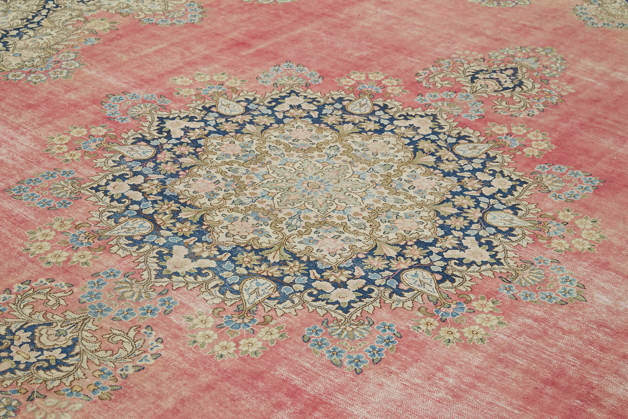 Vintage Wool Cotton Rug – Handmade Beige Area Rug 11'0'' x 14'11'' | Turkish Hand Knotted Carpet