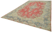 Vintage Wool Cotton Rug – Handmade Area Rug | Turkish Hand Knotted Beige Vintage Carpet 9x16