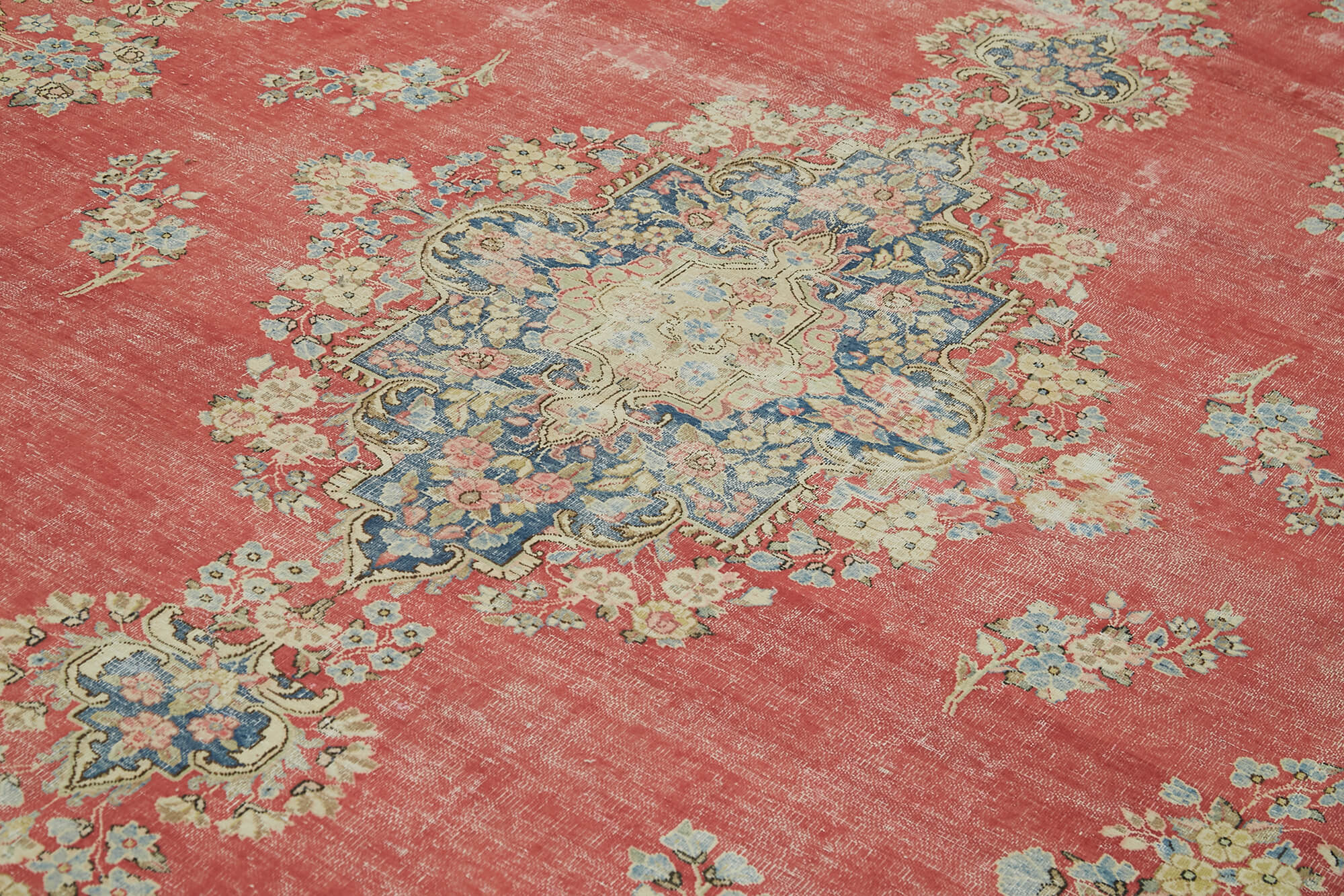 Vintage Wool Cotton Rug – Handmade Area Rug | Turkish Hand Knotted Beige Vintage Carpet 9x16