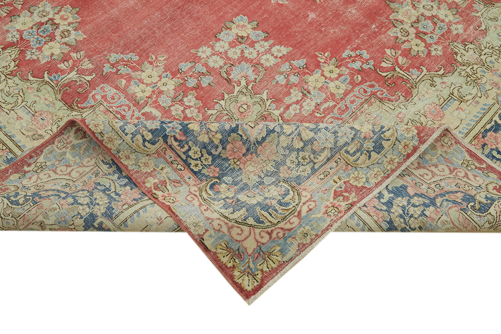 Vintage Wool Cotton Rug – Handmade Area Rug | Turkish Hand Knotted Beige Vintage Carpet 9x16