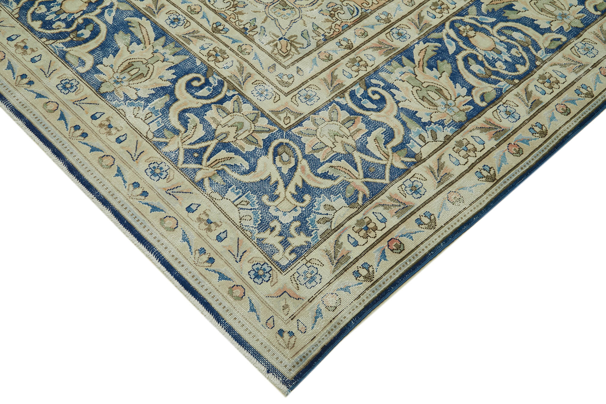 Vintage Wool Cotton Rug – Handmade Area Rug | Turkish Hand Knotted Carpet 9'6''x13'5''