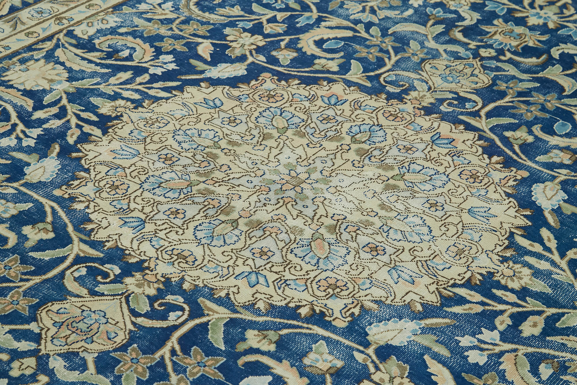 Vintage Wool Cotton Rug – Handmade Area Rug | Turkish Hand Knotted Carpet 9'6''x13'5''