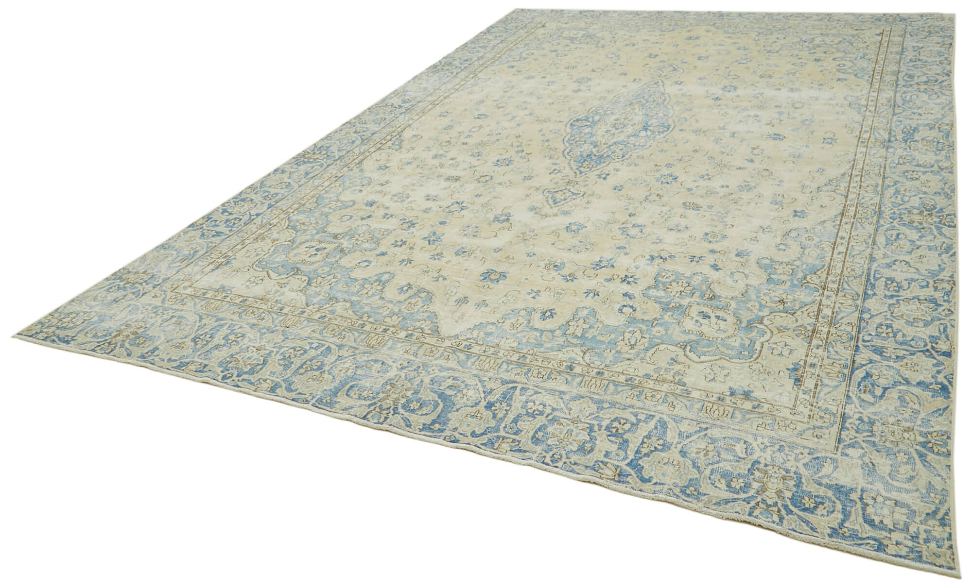 Vintage Wool Cotton Rug – Handmade Area Rug | Durable Living Room Carpet 8'8''x13'9''