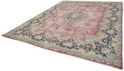 Vintage Wool Cotton Rug - Hand Woven Turkish Vintage Carpet 9'9''x13'1'' Beige Area Rug