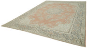 Vintage Wool Cotton Rug – Handmade Area Rug | Beige Wool Carpet, Durable Woven Textile
