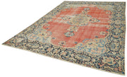Handmade Wool Cotton Rug | Durable Wool Carpet – Classic Vintage Carpet 7'11''x11'1''