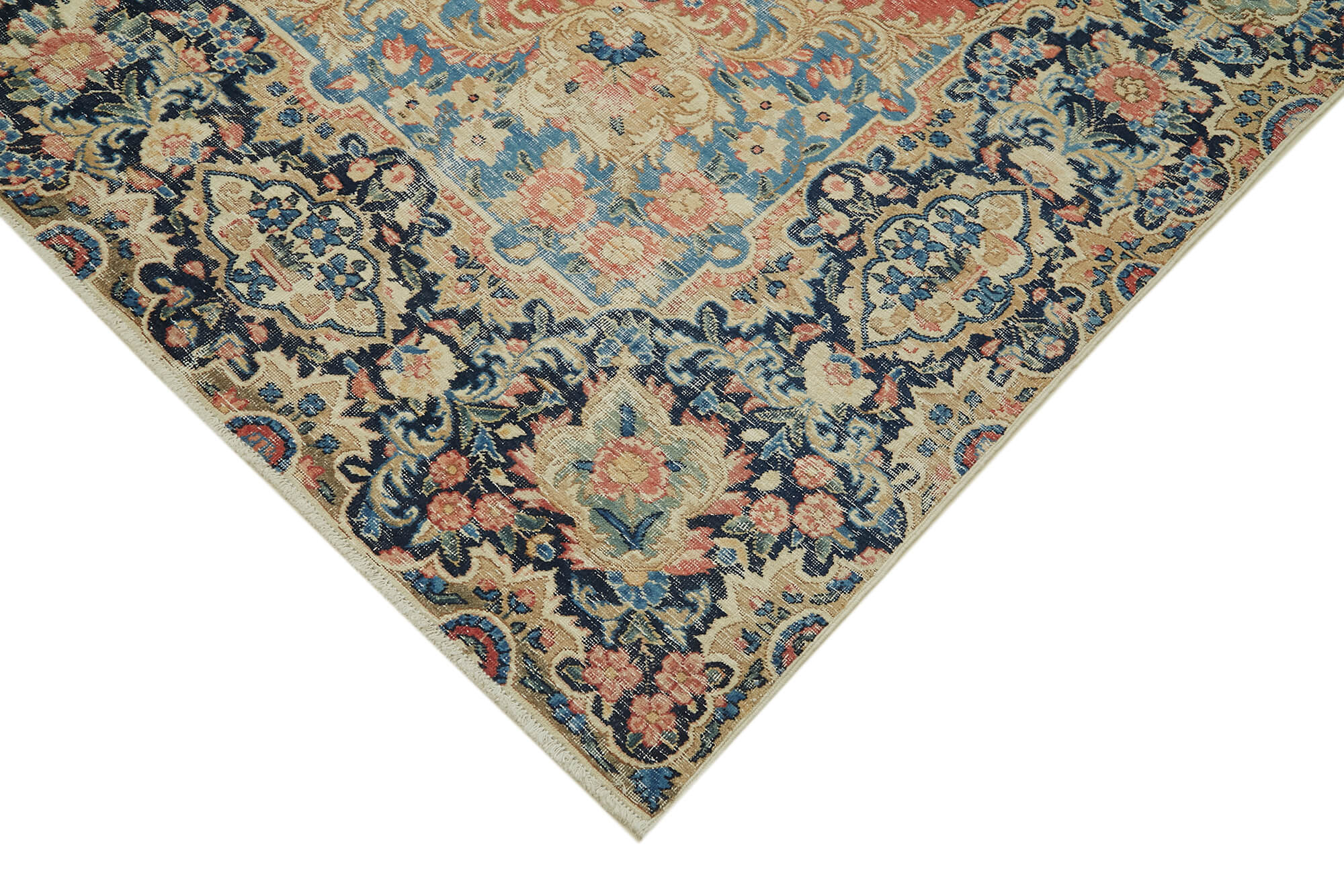 Handmade Wool Cotton Rug | Durable Wool Carpet – Classic Vintage Carpet 7'11''x11'1''
